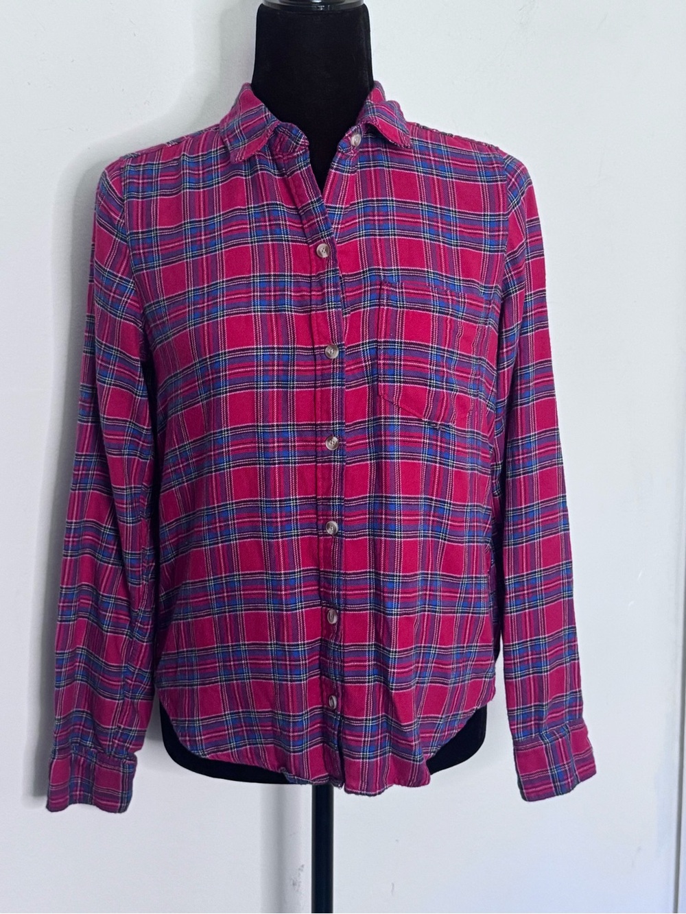 Abercrombie & Fitch Pink Plaid Button-Down Shirt